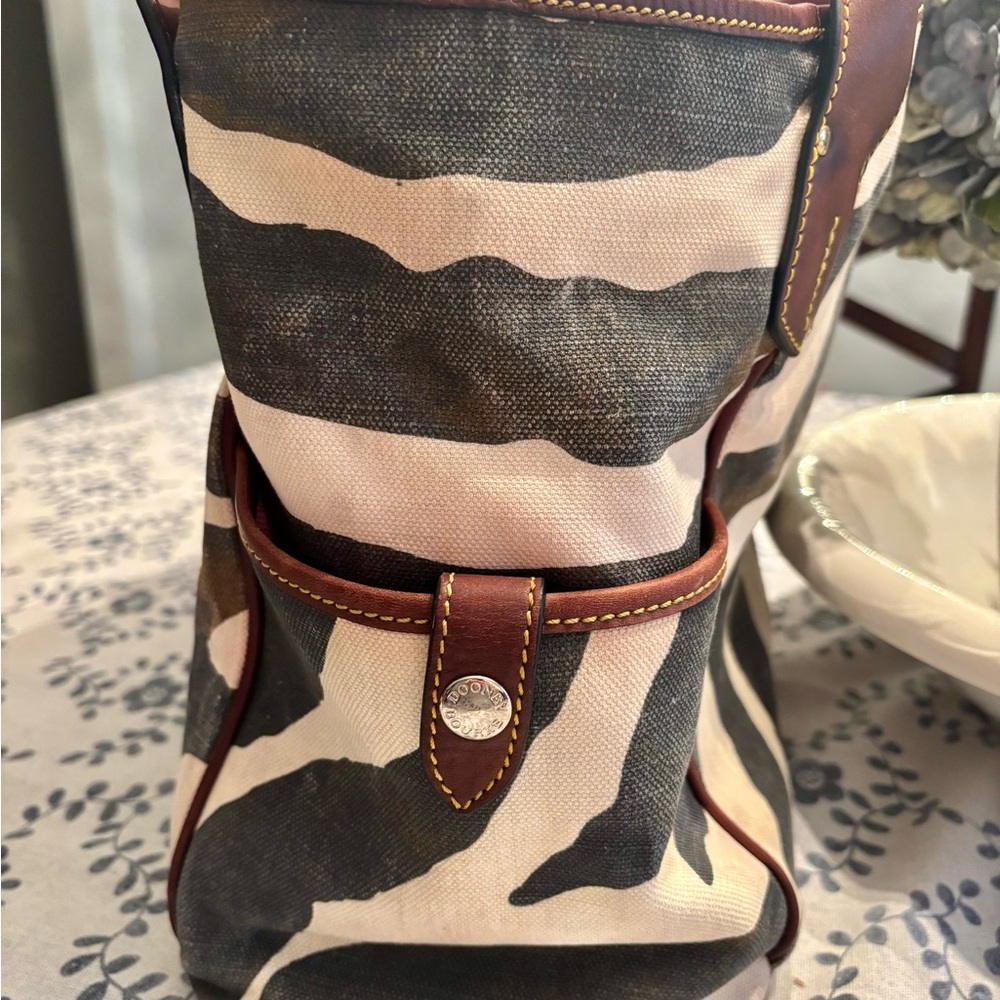 Dooney and Bourke Zebra Print Tote Bag - Picture 7 of 9